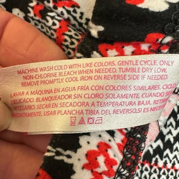 No Boundaries Snowman Christmas Leggings Size Small Red White Black - Picture 6 of 7